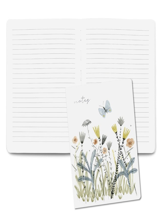 Studio Oh! Medium Hardcover Journal, Coptic Bound Lay Flat Writing Journal, Hardcover Journal Travel Notebook, Professional Notebook, 192 Lined Pages, 100 GSM Paper, Wildflowers, 6.5" x 8.63" - Image 2