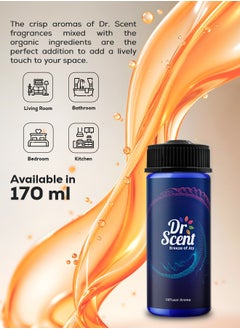 Dr Scent Dr Scent Breeze of Joy Passion Diffuser Aroma Oil, With Fresh Lime, Mandarin and Gentle Flowery Hints Lily and Rose - (170ml)  - Image 2