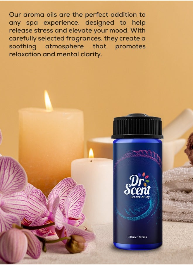 Dr Scent - Dr Scent Breeze of Joy Passion Diffuser Aroma Oil, With Fresh Lime, Mandarin and Gentle Flowery Hints Lily and Rose - (170ml) - Image 1