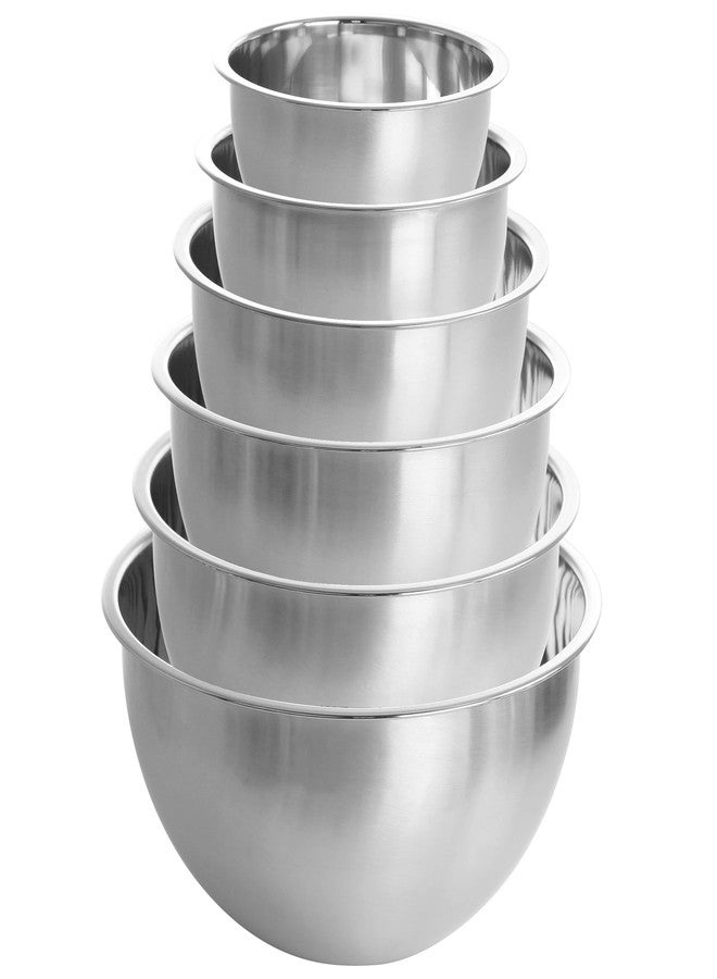 MegaChef 14 Piece Stainless Steel Measuring Cup and Spoon Set with Mixing Bowls, Silver - Image 3