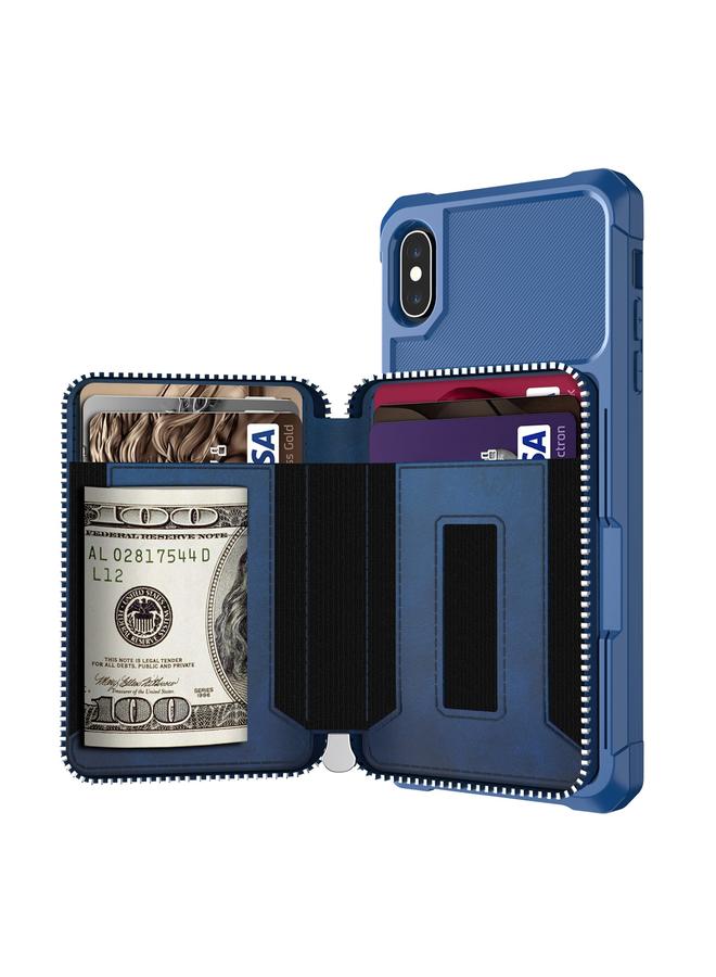 S-TOP Case For iPhone XR Zipper Wallet Card Bag PU Back Case - Image 3