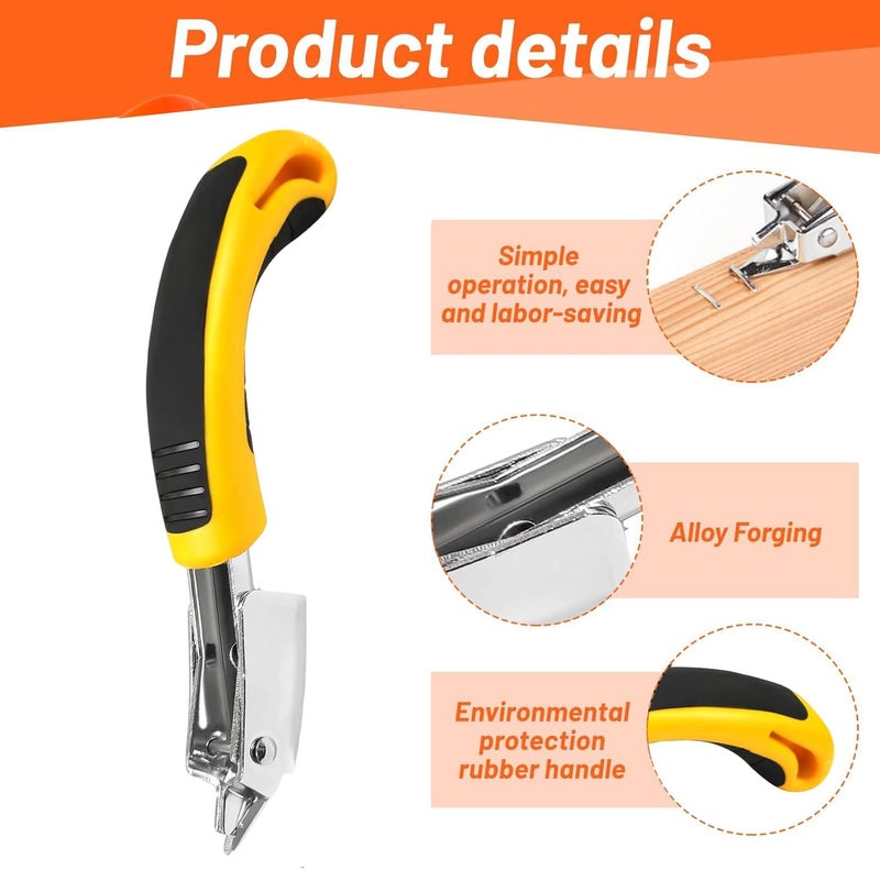 squishy مزيل دبابيس التثبيت، مزيل دبابيس التنجيد، أداة مزيل الدبابيس للاستخدام في المدرسة والمكتب، مزيل دبابيس معدني مع مطاط، خفيف الوزن - Image 3