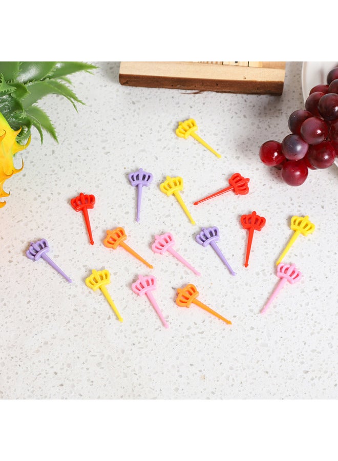Cartoon Fruit Fork Set Cute Mini Lunch Note Children's Animal Pastry Decorative Plastic Fruit Sticks Creative Daily Tableware-Color:Opp Bag Packaging-Specifications: Panda Style 8pcs  - Image 5