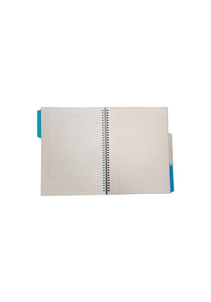 أتش كيو A4 3 Subject Poly Notebook, Blue | Strong Plastic Cover | Ideal for Students & Office Use - Image 4