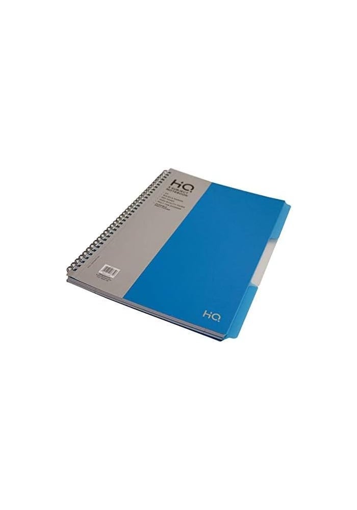 أتش كيو A4 3 Subject Poly Notebook, Blue | Strong Plastic Cover | Ideal for Students & Office Use - Image 3