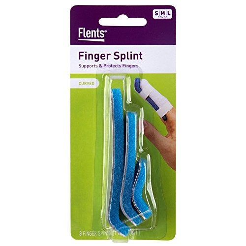 Flents Finger Splint, Supports and Protects Fingers, Comfortable Fit Designed to Protect Finger, Value Pack with 3 Assorted Sizes - Image 1
