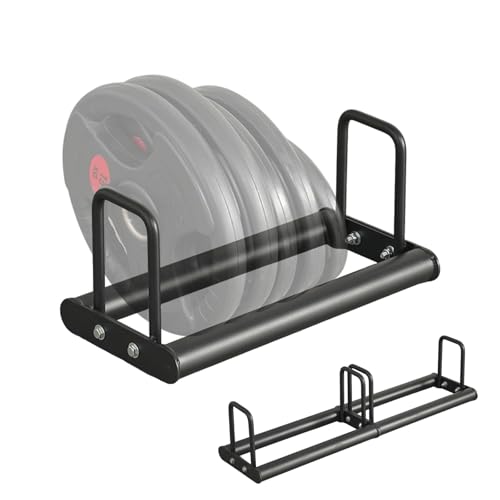 CYBEOE Weight Plate Rack for Home Gym - Weights Rack for Plates Use Singly or Combine Multiple Units | Olympic Weight Plate Rack Up to 660 LBS - New Model Bumper Plate Rack for Easy Plate Changes(1Unit) - Image 1