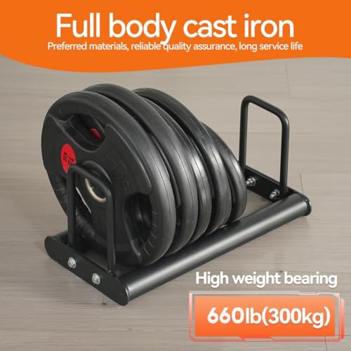 CYBEOE Weight Plate Rack for Home Gym - Weights Rack for Plates Use Singly or Combine Multiple Units | Olympic Weight Plate Rack Up to 660 LBS - New Model Bumper Plate Rack for Easy Plate Changes(1Unit) - Image 4