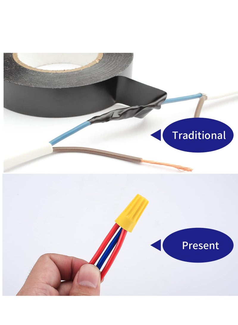 SYOSI Electrical Wire Connectors, Screw Terminals Wire Caps, Twist Nuts Caps, Spring Insert Wire Nuts Connectors, Cable Connectors, Electrical Cap Cable Quick Connection Terminals (102 Pcs)  - Image 3