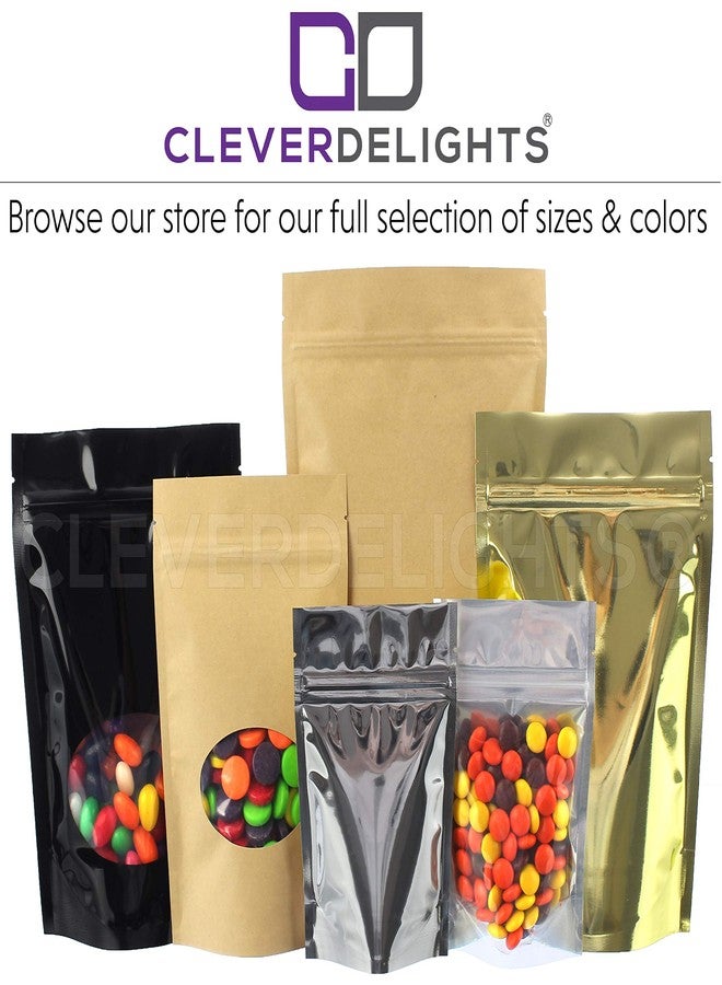 كليفر ديلايتس أكياس CleverDelights الحمراء اللامعة القابلة للوقوف - أكياس تخزين لامعة قابلة لإعادة الإغلاق بكميات كبيرة (100 كيس، 4 أونصة (5 بوصة × 8 بوصة × 2.5 بوصة)) - Image 4