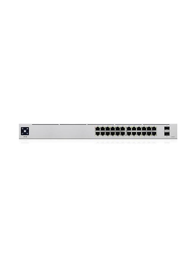 أوبيكويتي مفتاح شبكة مدارة من نوع UniFi USW-Pro-24-PoE Gen 2 بـ 24 منفذ جيجابت من الطبقة 2/3، 16× PoE+ (802.3at) + 8× PoE++ (802.3bt) ، 2× 10G SFP+ روابط صاعدة، ميزانية طاقة PoE بقوة 400 واط، شاشة لمس ذكية بحجم 1.3 بوصة، تركيب على الرف، تبريد بمروحة صامتة، دعم وحدة تحكم UniFi | USW-Pro-24-POE - Image 4