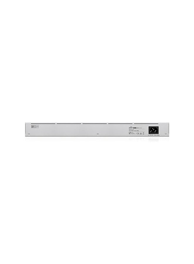 أوبيكويتي مفتاح شبكة مدارة من نوع UniFi USW-Pro-24-PoE Gen 2 بـ 24 منفذ جيجابت من الطبقة 2/3، 16× PoE+ (802.3at) + 8× PoE++ (802.3bt) ، 2× 10G SFP+ روابط صاعدة، ميزانية طاقة PoE بقوة 400 واط، شاشة لمس ذكية بحجم 1.3 بوصة، تركيب على الرف، تبريد بمروحة صامتة، دعم وحدة تحكم UniFi | USW-Pro-24-POE - Image 3
