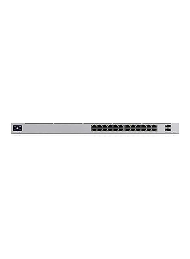 أوبيكويتي مفتاح شبكة مدارة من نوع UniFi USW-Pro-24-PoE Gen 2 بـ 24 منفذ جيجابت من الطبقة 2/3، 16× PoE+ (802.3at) + 8× PoE++ (802.3bt) ، 2× 10G SFP+ روابط صاعدة، ميزانية طاقة PoE بقوة 400 واط، شاشة لمس ذكية بحجم 1.3 بوصة، تركيب على الرف، تبريد بمروحة صامتة، دعم وحدة تحكم UniFi | USW-Pro-24-POE - Image 1
