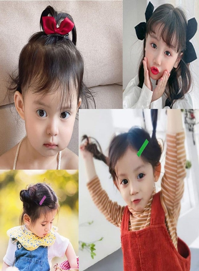 BetterJonny 76Pcs Alligator Hair Clips, BetterJonny 5cm Full Lined Hair Barrettes 19 Colors Small Duckbill Hair Clips DIY Ribbon Covered Sweet Color Soft Hair Accessories for Women and Girls - Image 2