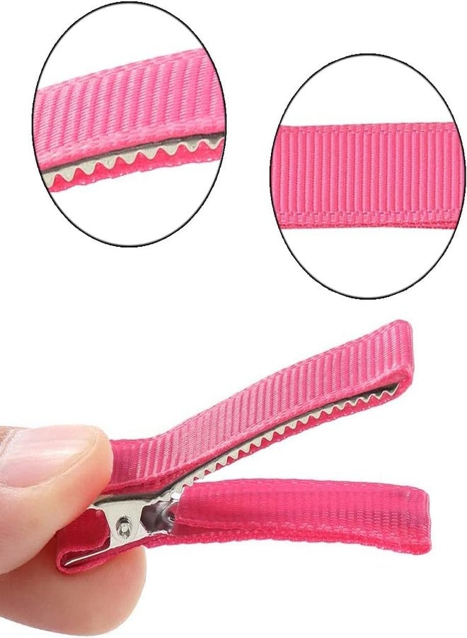 BetterJonny 76Pcs Alligator Hair Clips, BetterJonny 5cm Full Lined Hair Barrettes 19 Colors Small Duckbill Hair Clips DIY Ribbon Covered Sweet Color Soft Hair Accessories for Women and Girls - Image 5