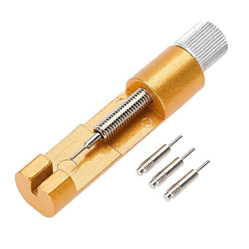 Salmue Watch Band Link Pin Remover Tool, Metal Bracelet Strap Pins Removal Device,Watch Band Strap Link Pin Adjuster Remover Repair Tool Accessory Kit for Watchmakers with 3 Extra Pins - Image 1