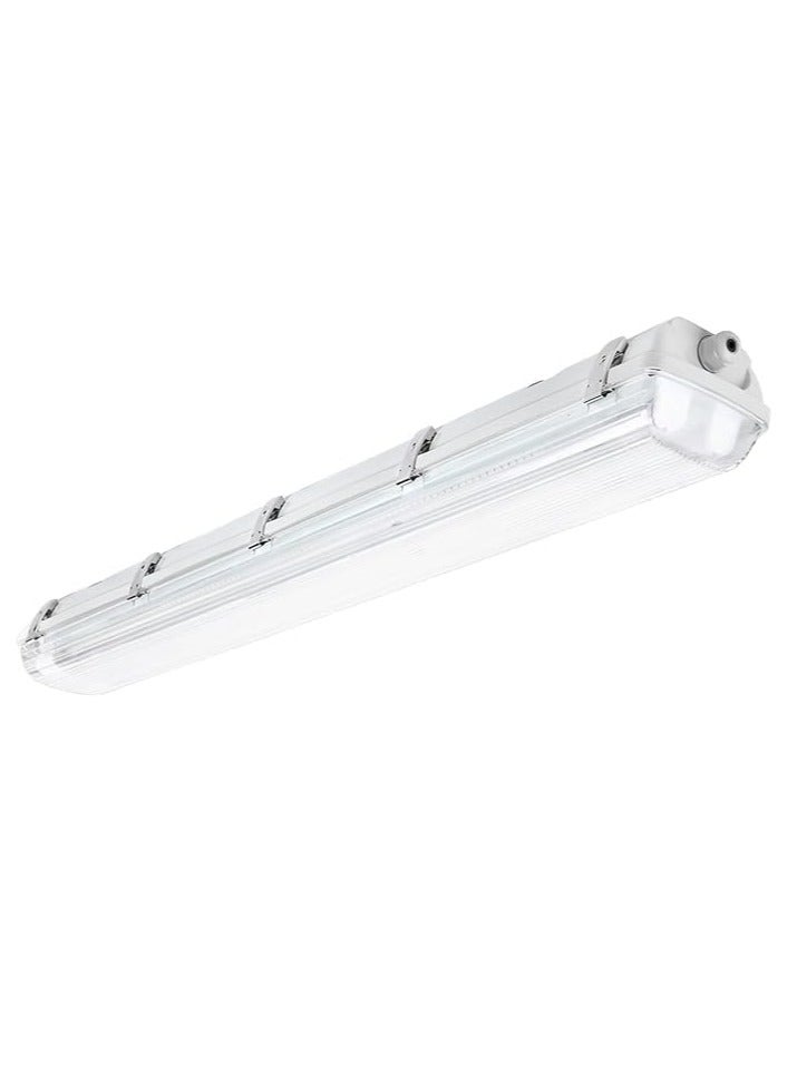 Midwest LED WATER PROOF 4ft Double Tube Light Fixture,(PACK OF 1) 36 Watt,4000lm, 6000K(Bright White),Clear Cover,IP65 Waterproof Light,Indoor/Outdoor Lighting,Corridor,Mall,Factory,Industrial Area,etc's - Image 1