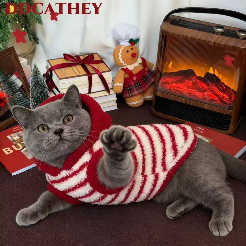 عام ملابس دافئة من الفلانيل صديقة للبشرة للخريف والشتاء للكلاب والقطط، مبطنة بالصوف (للحيوانات الأليفة تحت 8 كجم) - Image 5