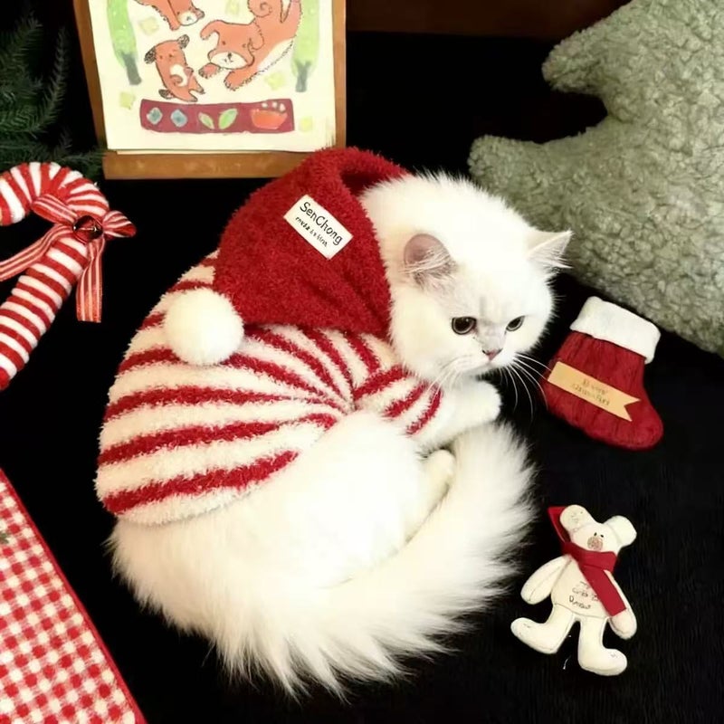 عام ملابس دافئة من الفلانيل صديقة للبشرة للخريف والشتاء للكلاب والقطط، مبطنة بالصوف (للحيوانات الأليفة تحت 8 كجم) - Image 3