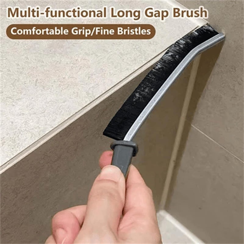 Fuelbyte 4 Pcs Plastic Gap Cleaning Brush,Bathroom Gap Cleaning Brush,Clean The Dead Corners of Kitchen Tiles,Multifunctional Window Slots,Multi-Purpose Door Window Track Deep Cleaning Brush - Image 5