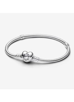 Pandora Violet Pandora Moments Snake Mesh Heart Clasp Bracelet  - Image 4