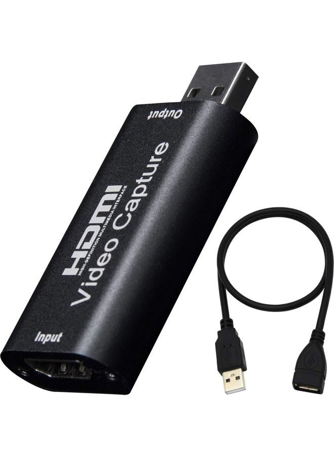 BlueAVS بطاقة التقاط الفيديو HDMI إلى USB 1080P للبث المباشر عبر كاميرا DSLR وكاميرا الفيديو وكاميرا الحركة - التقاط 1080P@30Hz (أسود معدني) - Image 1