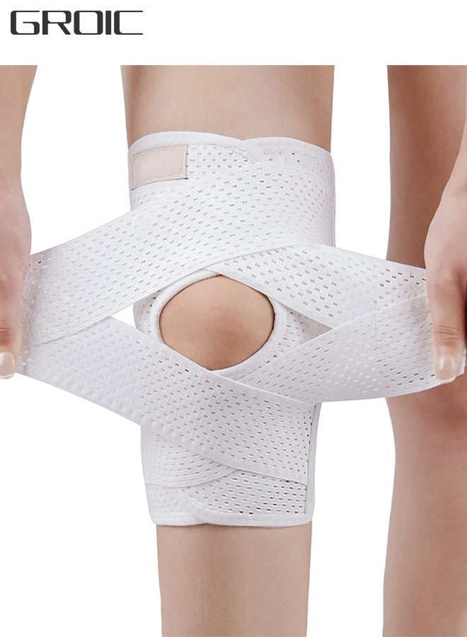 GROIC Knee Brace with Side Stabilizer, Knee Protector for Meniscus Torn Knee Pain ACL MCL Arthritis Injury Recovery, Sports Protective Equipment - Image 1