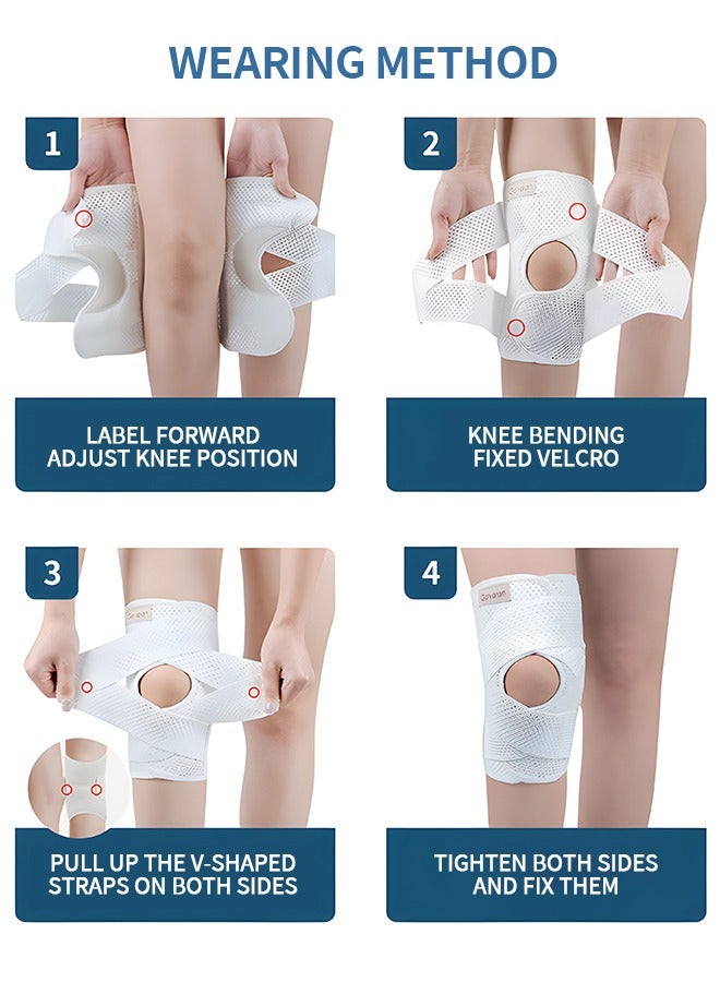 GROIC Knee Brace with Side Stabilizer, Knee Protector for Meniscus Torn Knee Pain ACL MCL Arthritis Injury Recovery, Sports Protective Equipment - Image 5