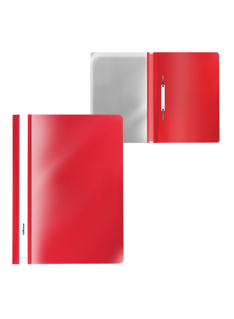 ErichKrause 20-Piece A4 Size Report File With Fastener Red - Image 1