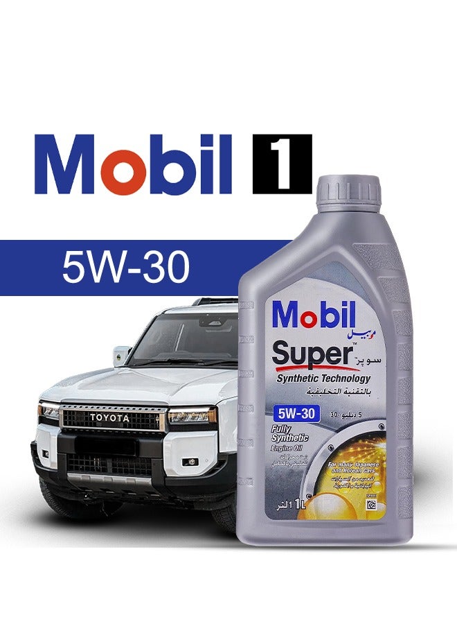 موبيل زيت محرك سيارة تويوتا، برادو 2024 - 2004 - لزوجة 5w30 موبيل سوبر 6 لتر، مع فلتر زيت المحرك - 2004 2005 2006 2007 2008 2009 2010 2011 2012 2013 2014 2015 2016 2017 2018 2019 2020 2021 2022 2023 2024