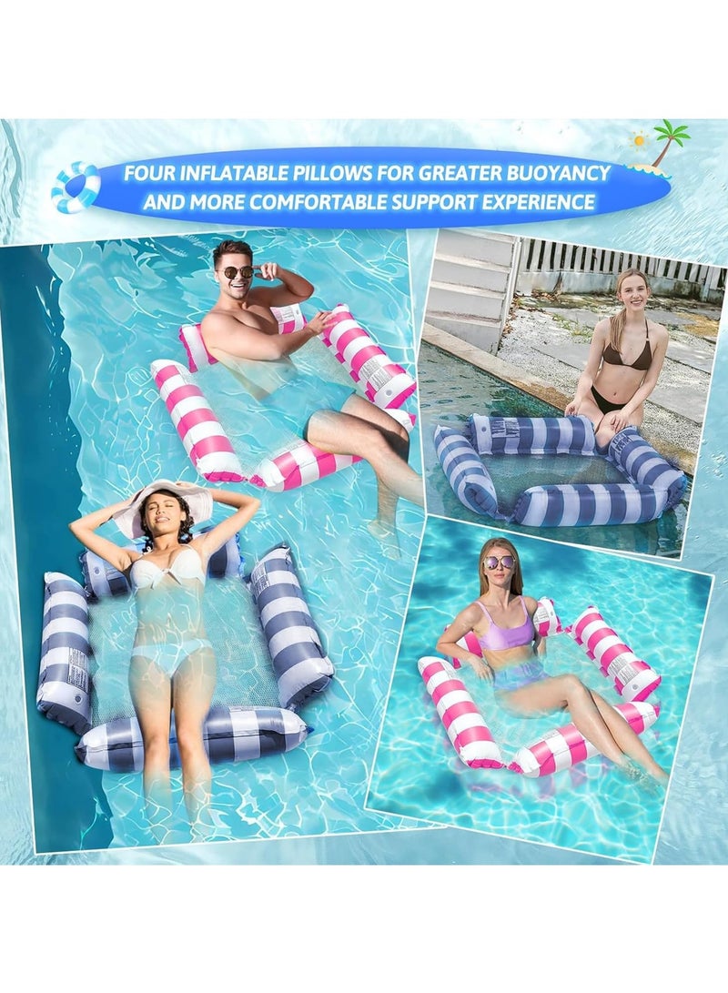 JOGAMS Inflatable Pool Float Chair Lounge for Floating, Inflatable Pool Float Hammock, Multi-Purpose Water Hammock with Arm, Inflatables Pool Rafts Bed for Swimming Pool Beach Sea - Image 4