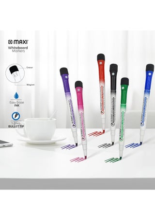 6-Piece Magnetic Whiteboard Marker with Eraser - view 3