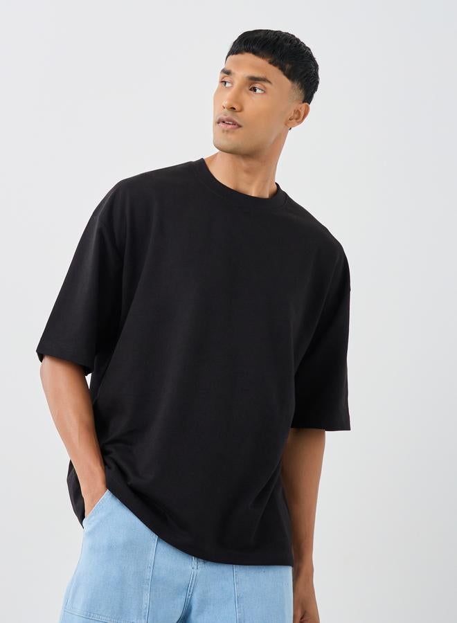 Styli Pack of 2 - Cotton Terry Boxy Crew Neck T-Shirt - Image 4