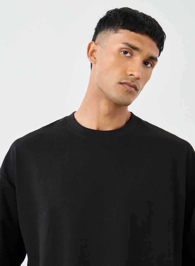 Styli Pack of 2 - Cotton Terry Boxy Crew Neck T-Shirt - Image 5