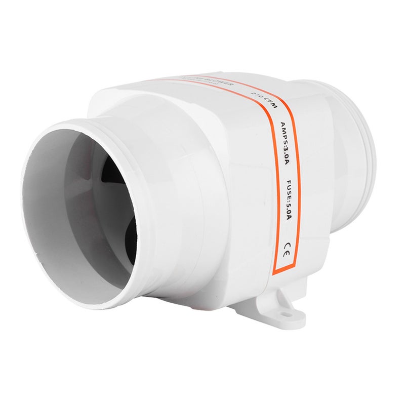 4inches In Line Bilge DC Air Blower Mute Strong Engine Ventilation Fan for Yacht RV(24V ) - Image 5