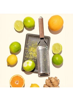 Microplane Master Series Wood Handle Stainless Steel Frame Fine Blade Cheese Grater