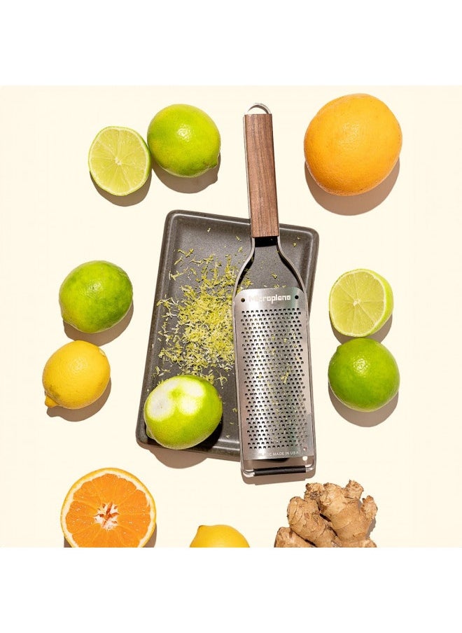 Microplane - Microplane Master Series Wood Handle Stainless Steel Frame Fine Blade Cheese Grater - Image 1