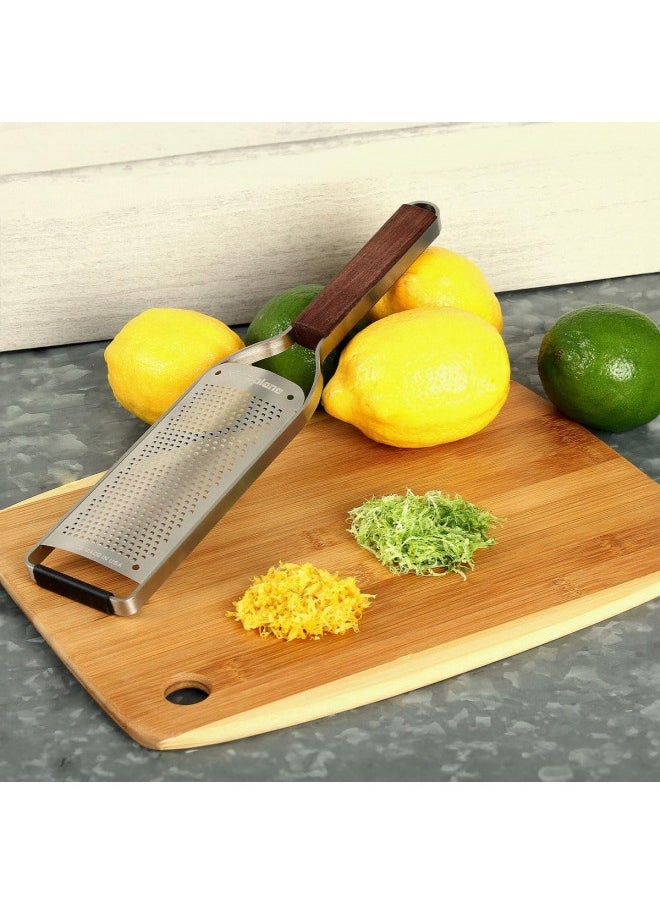 Microplane - Microplane Master Series Wood Handle Stainless Steel Frame Fine Blade Cheese Grater - Image 1