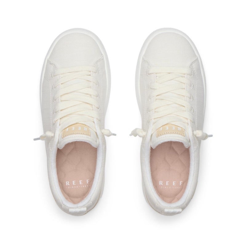 REEF Womens Shoes, Neptune Alana, White Textile, 7 - Image 5