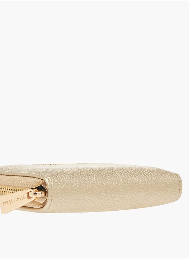 Flora Bella By Shoexpress Womens Textured Zip Around Wallet  - Image 4