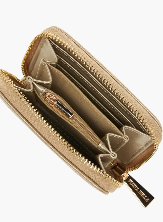 Flora Bella By Shoexpress Womens Textured Zip Around Wallet