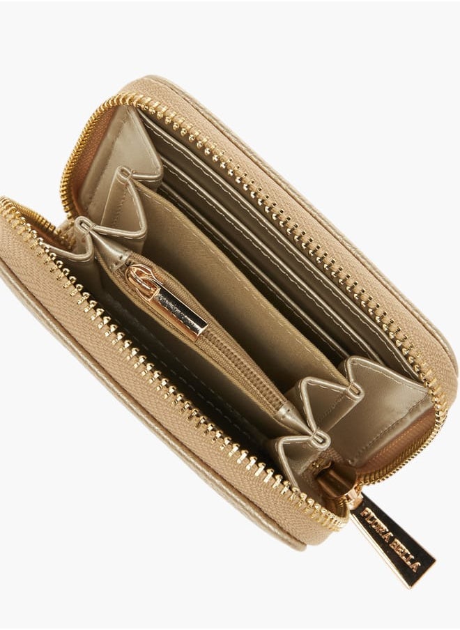 Flora Bella By Shoexpress Womens Textured Zip Around Wallet  - Image 5