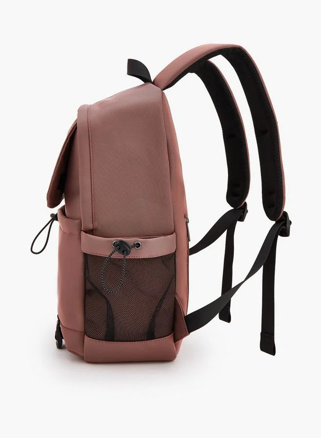 Missy PINK Solid Backpack With Front Bungee Cinch for Women | Best Price UAE
