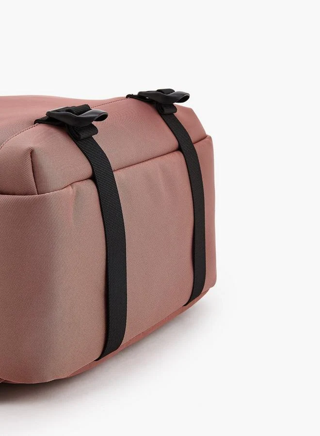 Missy PINK Solid Backpack With Front Bungee Cinch for Women | Best Price UAE