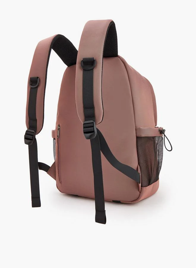Missy PINK Solid Backpack With Front Bungee Cinch for Women | Best Price UAE