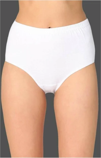 توتكو 12 Pieces White Color Rib Bato Panties