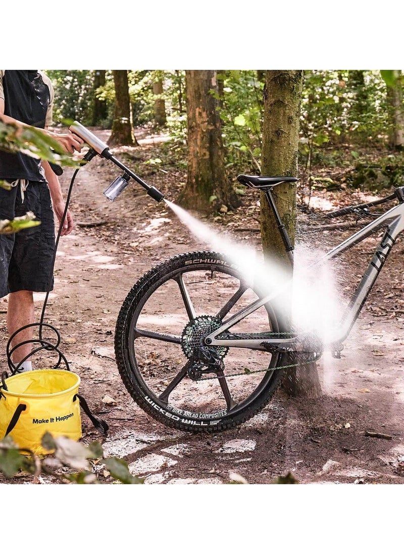 HOTO HOTO 20V Cordless Power Washer Pro - Portable Power Cleaner with USB-C Rechargeable Battery & 5-in-1 Nozzle for Car Cleaning, Fence & Floor Cleaning, and Watering  - Image 4
