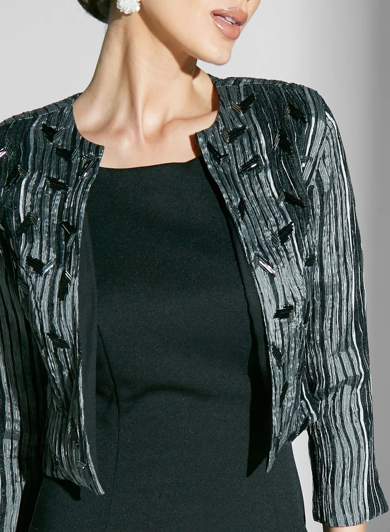 Namshi X Hadia Ghaleb Hadia Ghaleb Dress With Pleated Jacket