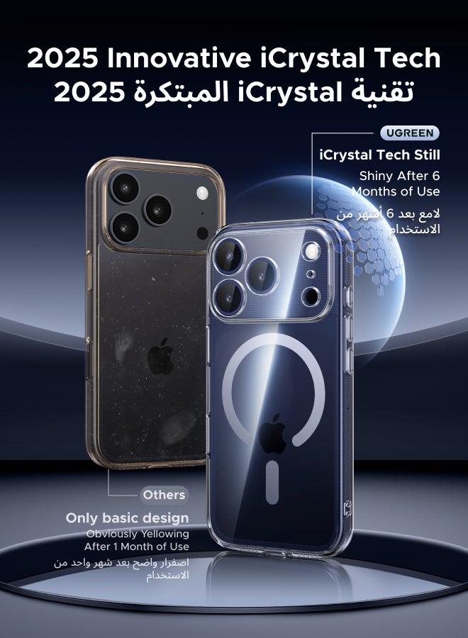 يو جرين كفر ايفون 17 برو ماكس Magsafe مغناطيسي قوي مع زر مصراع مطور ومؤخر للاصفرار جراب ايفون 17 برو ماكس حماية عسكرية مقاومة للخدش كفرات ايفون 17 برو ماكس مغناطيسي متوافق مع ملحق ماجسيف - Image 3