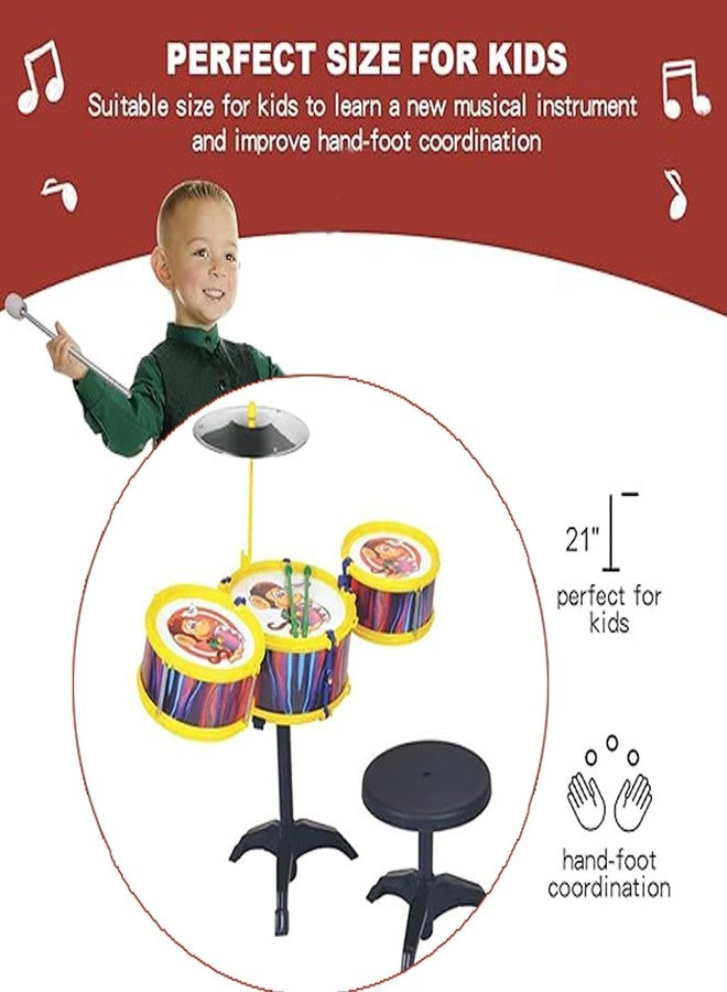 AASA Musical Drum Set,Indoor and Outdoor Sports Games/Toys for Kids Playing Return Gift Item for Baby Boys and Baby Girls (Drum Set) - Image 5